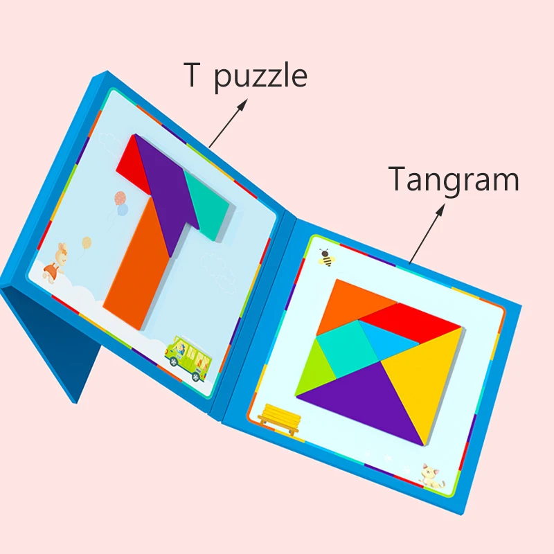 ของเล่นตัวต่อปริศนา3 in 1, Puzzle MAGNET ฝึกคิดเด็กหญิงเด็กชายของเล่นเพื่อการศึกษามอนเตสซอรี่