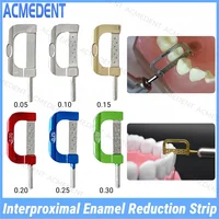 Tira de reducción de esmalte interproximal de ortodoncia IPR Dental, tiras de pulido de doble cara, herramienta de instrumento de sierra de espacio abierto, 6 uds.