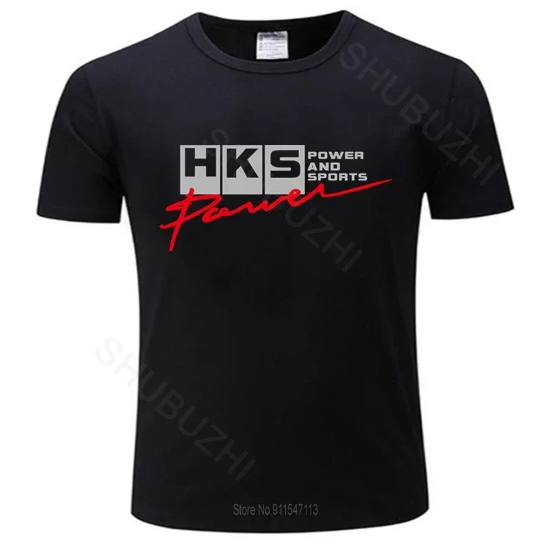 men black tshirt male HKS Power and Sportser Performance Turbo Logo Black T-Shirt Summer brand t shirt drop shipping