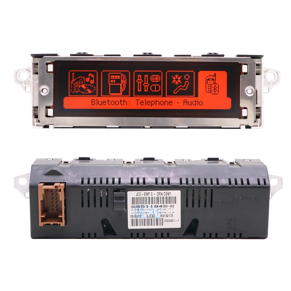Car Screen Type C 12 Pin Support Bluetooth Red Display for Peugeot 307 308 407 408 207 2008 3008 Citroen C2 C3 C4 C5