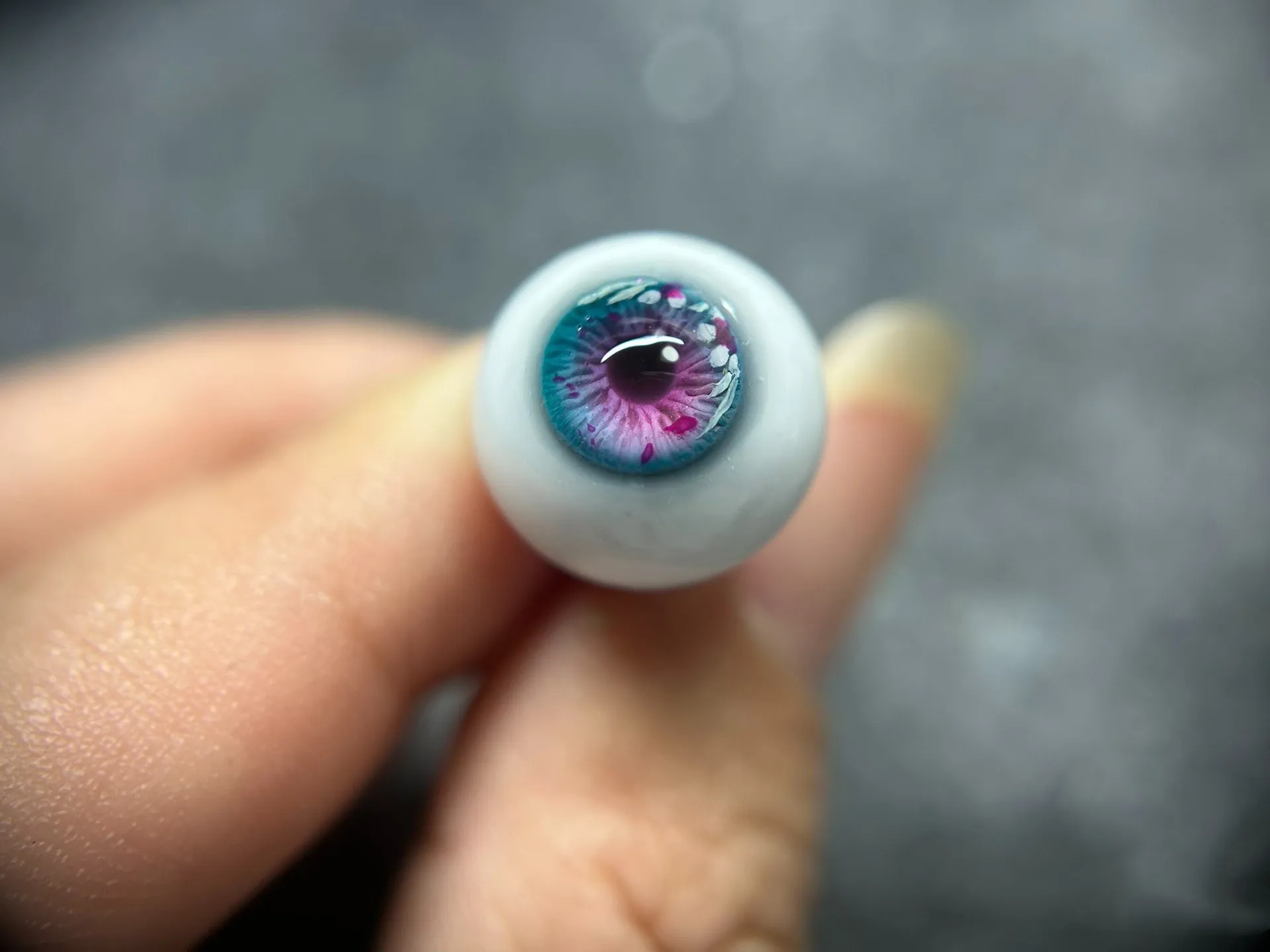 Doll Accessories 8mm 10mm-20mm Safe Eyeball Painting Flower, 1/3 1/4 BJD Doll Craft Eye Free Shipping