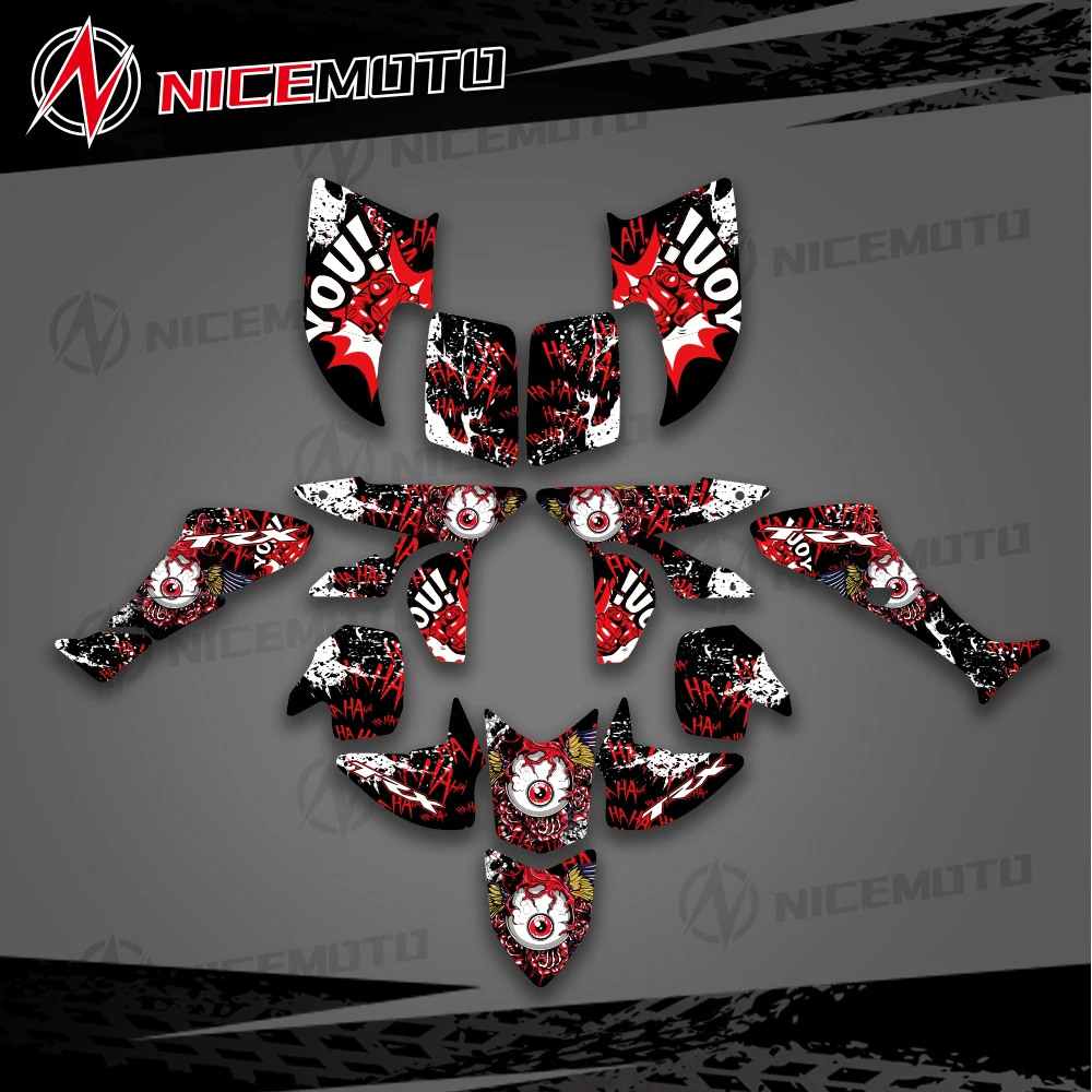 

For Honda TRX 450R TRX450R 2004-2008 2010-2016 ATV Fairing Graphics Background Decals Stickers Customize 2005 2006 2007 2015