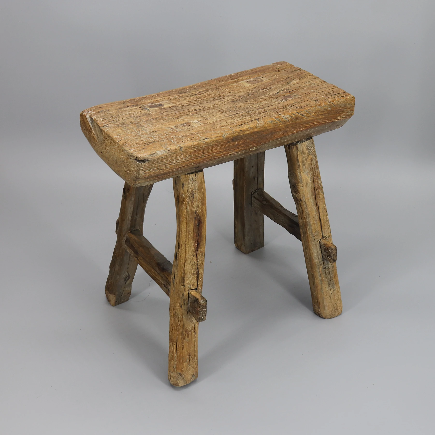 Old Wooden Stool, Bathroom Bench, Chinese Antique, Pedestal, Medium Size