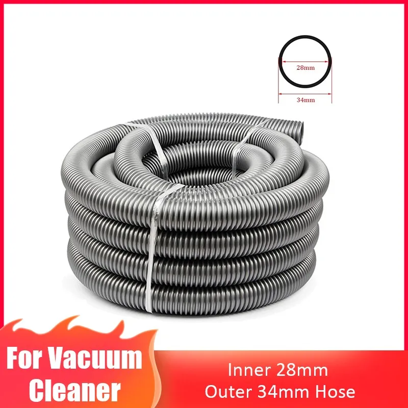 Inner 28mm Outer 34mm Hose Vacuum Cleaner Bellows Straws Factory Thread Hose Vacuum Cleaner Tube Soft Pipe Replacement Parts