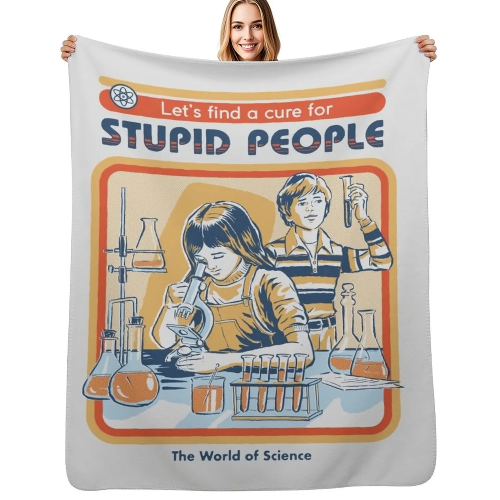 A Cure For Stupid People Throw Blanket Luxury Designer anime Flannel Sofa Throw Soft Plush Plaid halloween Blankets