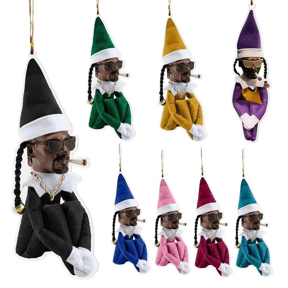 Adorable A Stoop Pendant Christmas Decoration Snoop On The Stoop Acrylic Navidad Merry Christmas Decor Hanging Ornament Elf