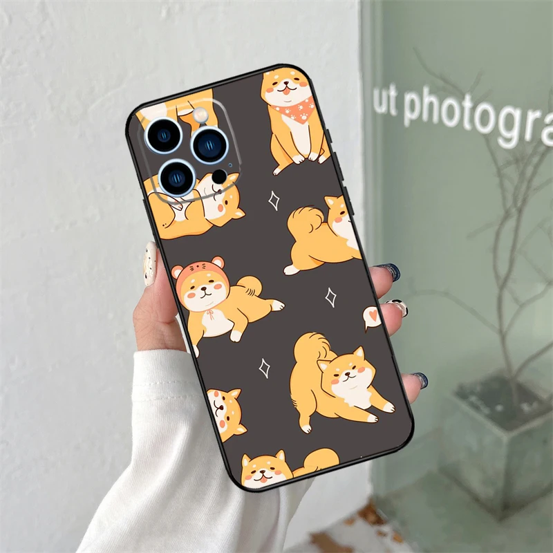 เคสสัตว์ Shiba Inu สำหรับ iPhone 15 12 13 MINI 11 12 13 13 14 PRO MAX x XS MAX 7 8 plus SE 2020 XR เคสโทรศัพท์
