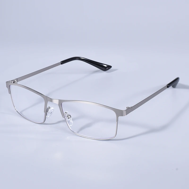Neue Anti Blau Licht Blockieren Lesebrille Männer Metall Rahmen Business Rezept Computer Reader + 100 + 150 + 200
