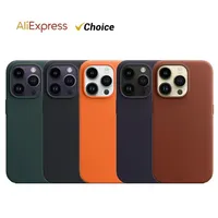 Official Animation Leather Case For Apple iPhone 14 Pro Max 14 Plus With Magsafe Case 14Pro Wireless Charging Drop Protect Cover