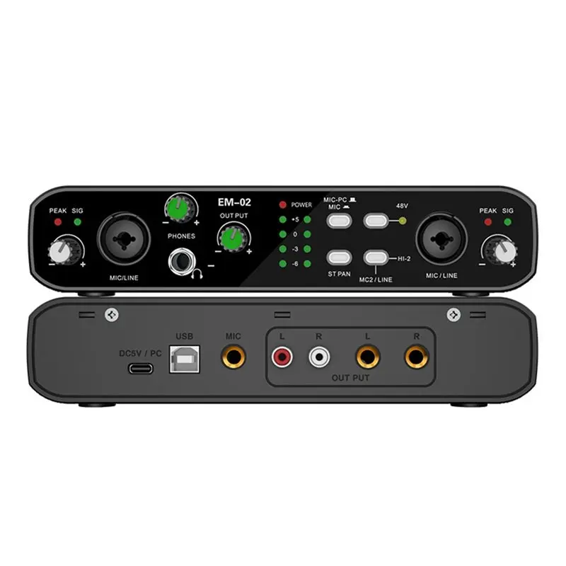 

【PUBLICITY】Live For Electric Guitar Audio Interface 48V Preamp 32-Bit/384Khz Resolution For Microphone Studio Singing Profession