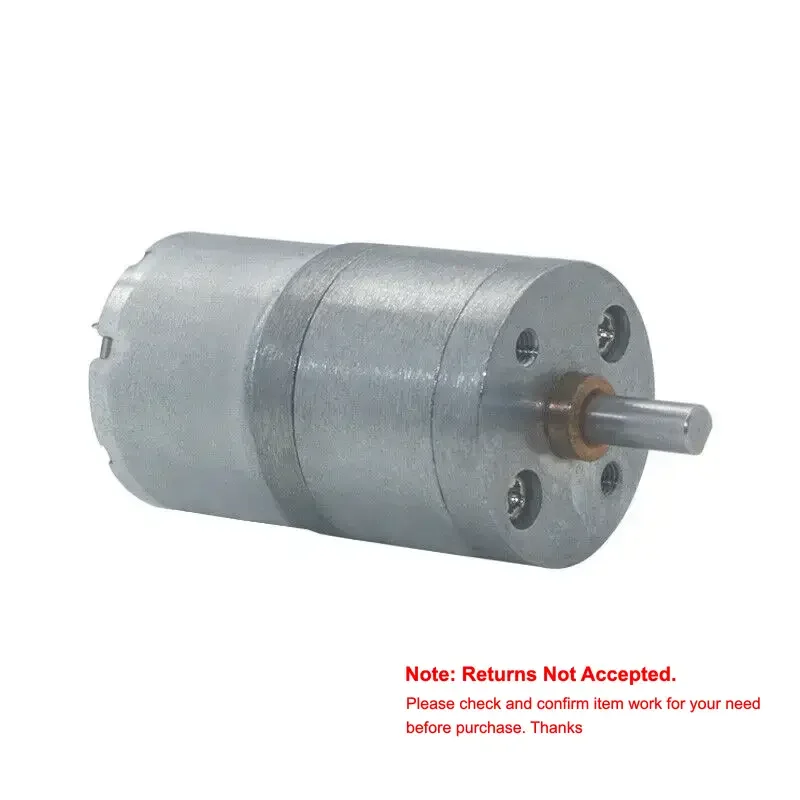DC 12V 100RPM Micro 25mm Full Metal Gearbox Gear Motor Speed Reduction Mute Motor Large Torque Slow Speed D-shaft Low Noise