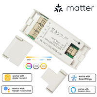 Matter WIFI RGBCW Controller Smart LED Strip DC 12V 24V Dimmer Support Homekit Smartthings Alexa Google Home App Control