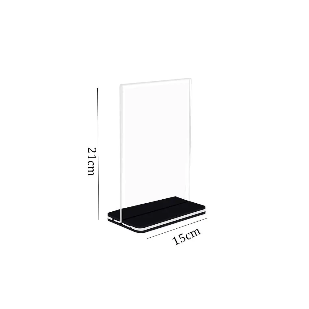 Acrylic Panel Wine Catalog Menu Display Stand Vertical A4 A5 A6 Table Card Sign Holder Double Sided Transparent