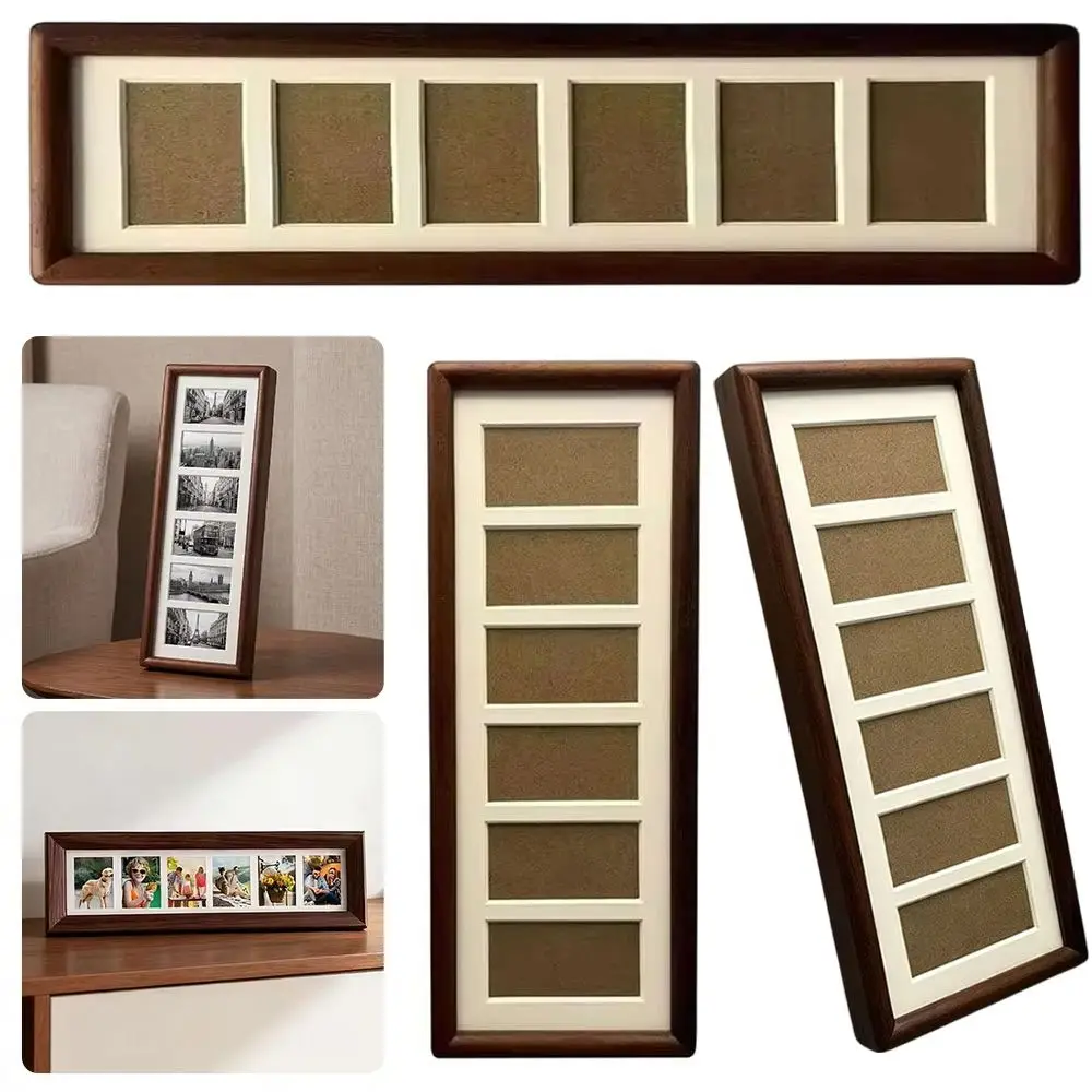 6 Card Picture Frame Rectangular Photo Display Frame
