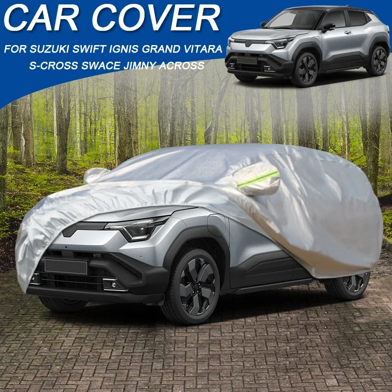 210T Polyester Car Cover Waterproof Anti-UV For SUZUKI ACROSS GRAND VITARA IGNIS JIMNY S-CROSS SX4 SWACE SWIFT VITARA ESCUDO