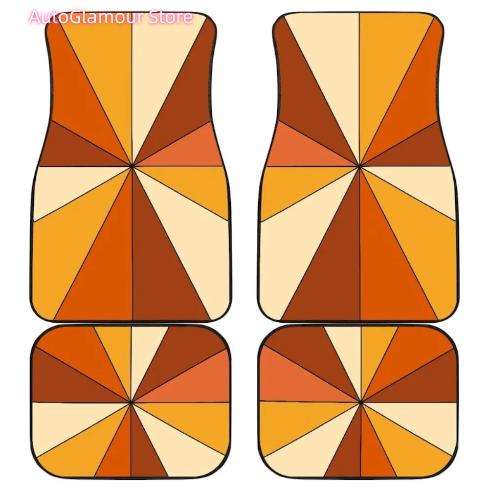 

Комплект из 4-х ретро-ковриков для автомобиля с полосками | В стиле хиппи, из полиэфирного волокна, универсально подходит для женщин, подарки для любителей курения, декор для салона автомобиля.