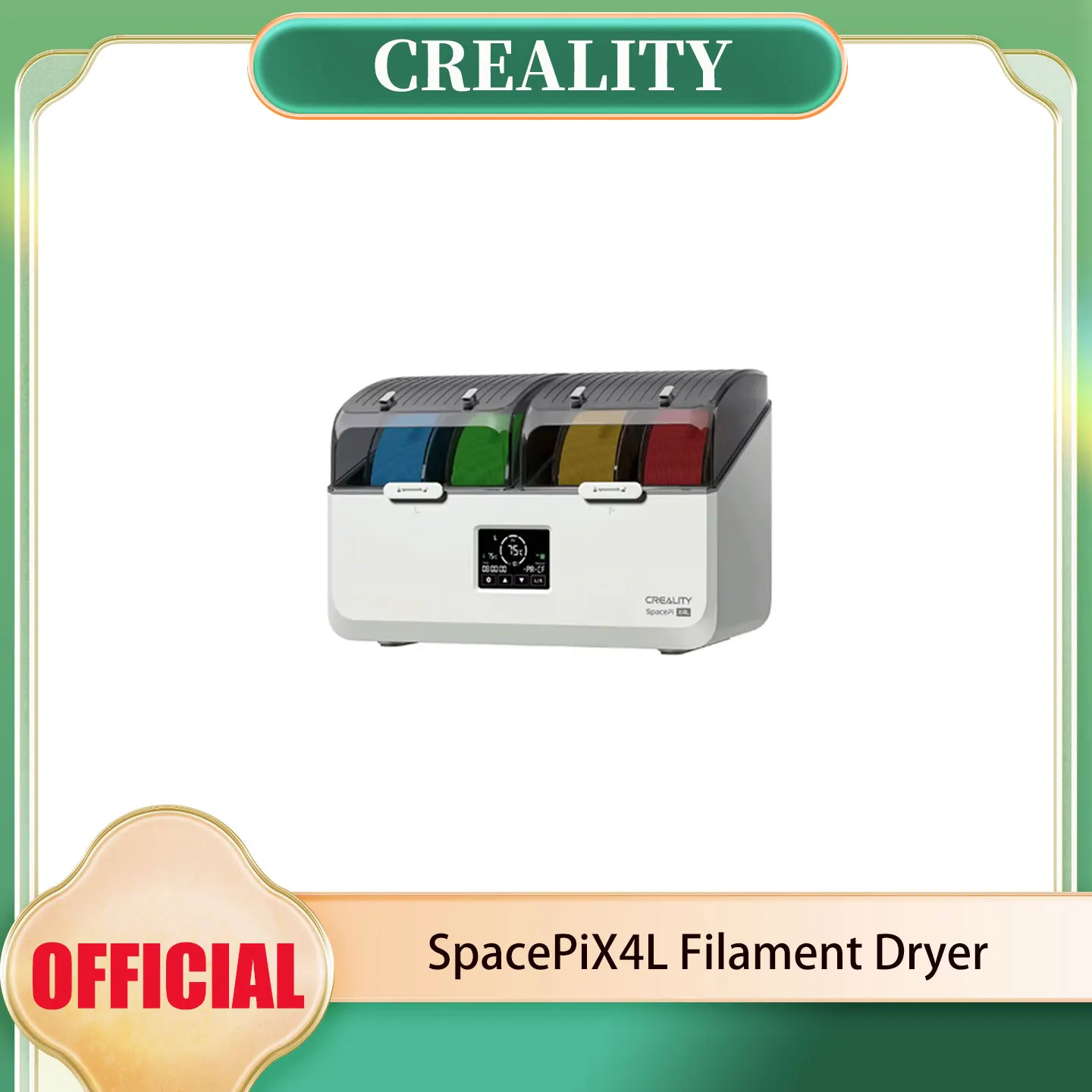 Creality SpacePi X4L Filament Dryer for All 3D Printer 4 Spools Muti-Color DryingDual Independent Heating Chambers Up To 75℃