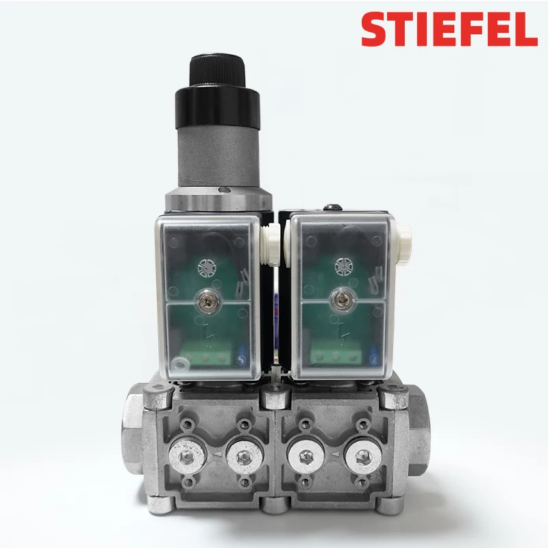 複合ソレノイドバルブセット 360mbar 急速・遅速開閉 工業用バーナー向け カスタマイズ可能 OEM対応 一般構造