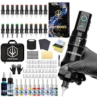 Kit de tatuaje POSEIDON V5, Kit de pluma de tatuaje caliente para maquillaje permanente, Kit de máquina de tatuaje, fuente de alimentación de tatuaje de alta potencia, Kit de pistola de tatuaje