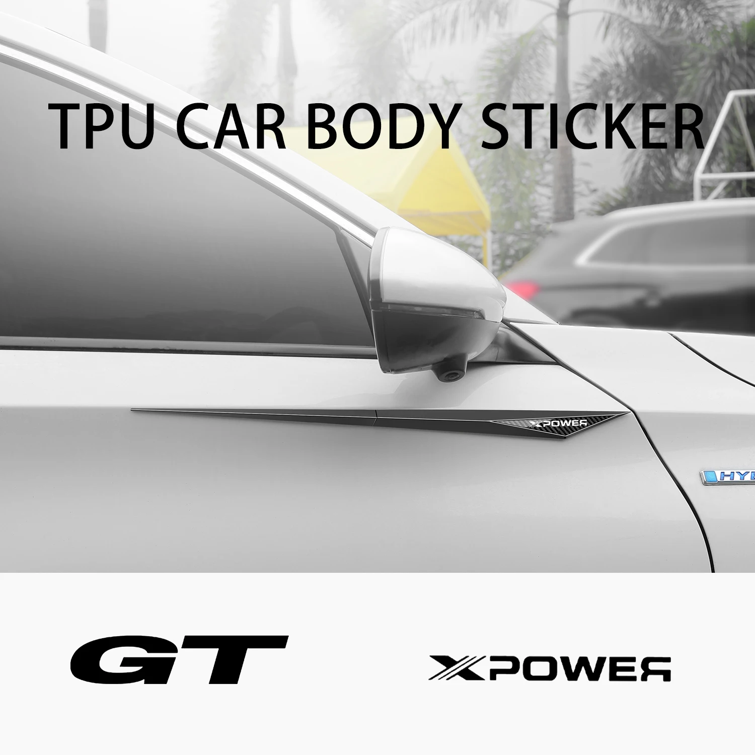 2pcs Car Body Tuning Exterior Decorative TPU Sticker For MG GT XPOWER Accessories