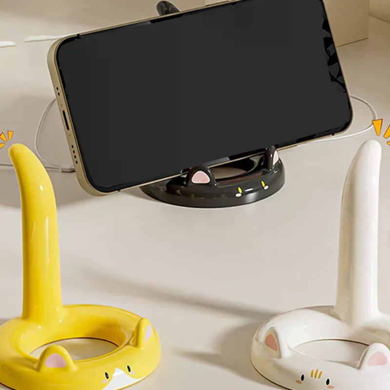 Cute And Sweet Cartoon Cat Mobile Phone Holder, Creative Desktop Mini Mobile Phone Holder, Can Be Used As A Decorative Ornament