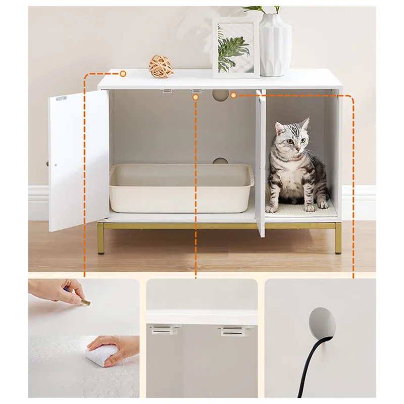 Hidden cat litter box cat toilet pet furniture cat litter storage storage side cabinet