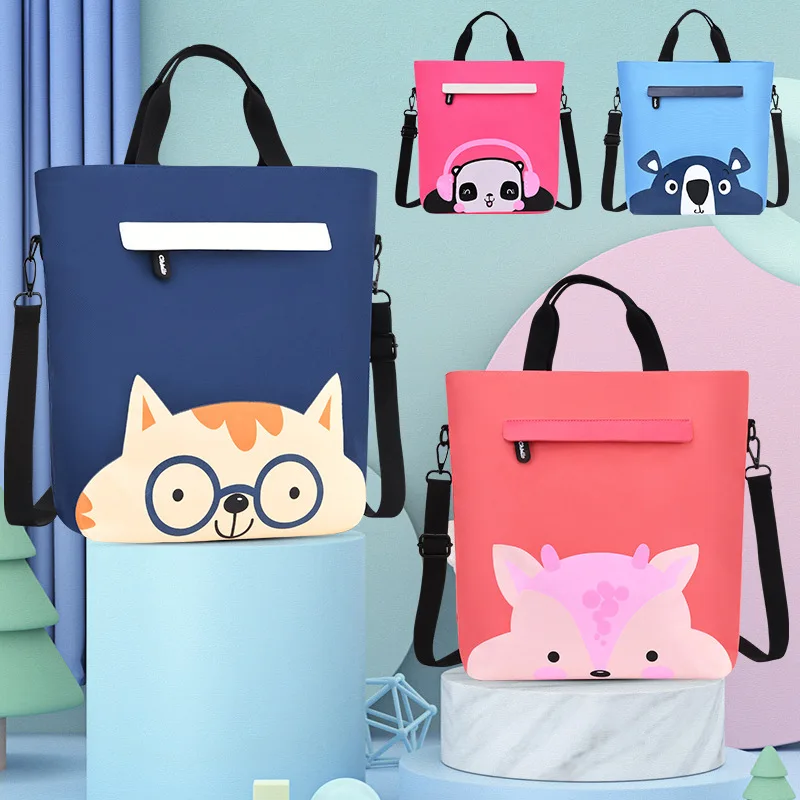 New Student Tutoring Bag Cartoon Children's Lightweight Tutoring Bag Handheld Diagonal Crossing Bag school bag backpack