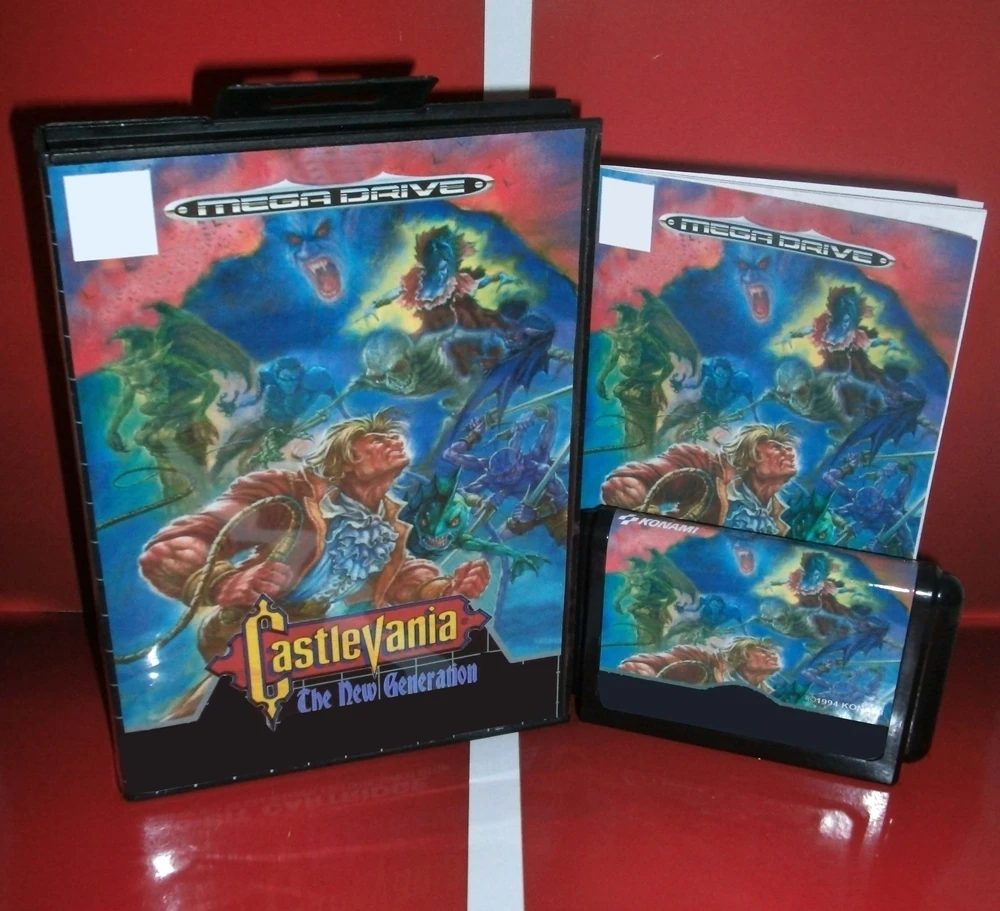 

New Arrival Castlevania The New Generation 16 Bit MD Game Card With Retail Box & Manual Book For Sega Mega Drive/ Genesis