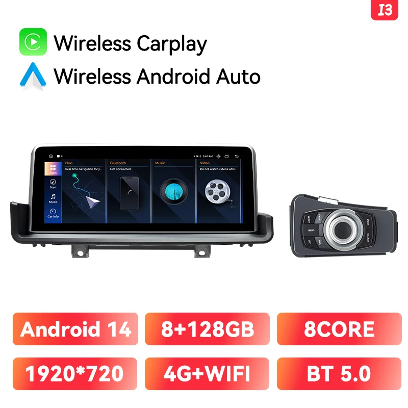 Draadloze Carplay Andorid 14 Auto Autoradio Multimedia Voor Bmw E90 E91 E92 E93 2005-2012 Ai Voice Gps 2din 4G Wifi Autoradio Dsp