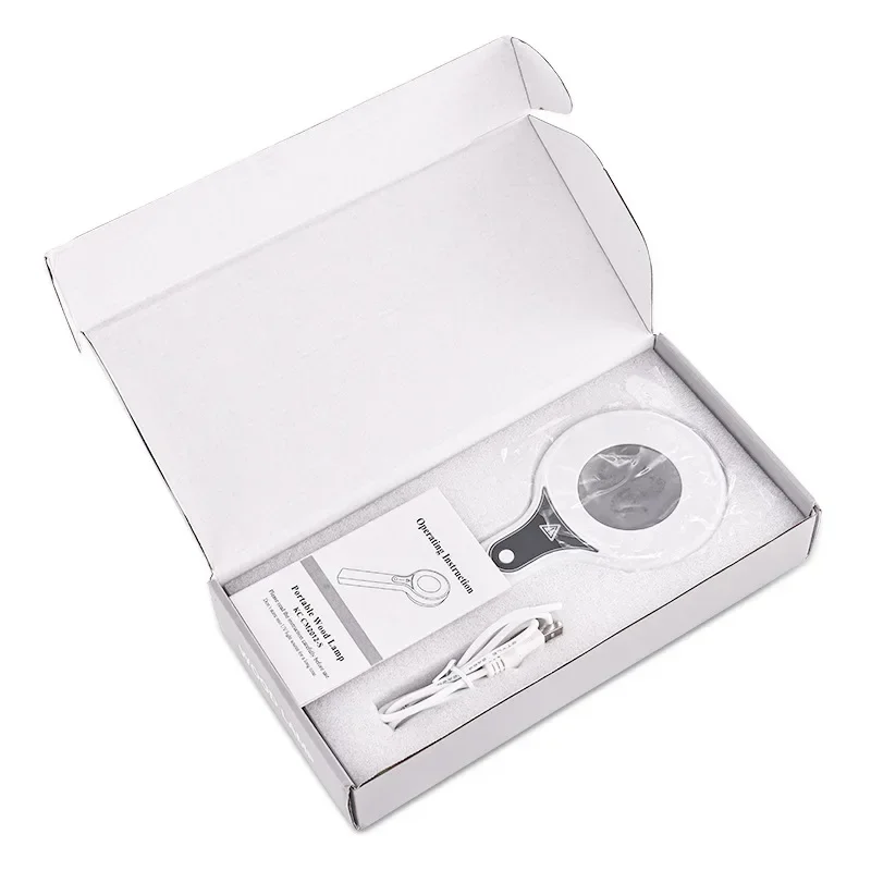 ポータブルウッズランプスキンアナライザー 8 倍倍率効果皮膚分析検出パーソナルケア顔のテスト