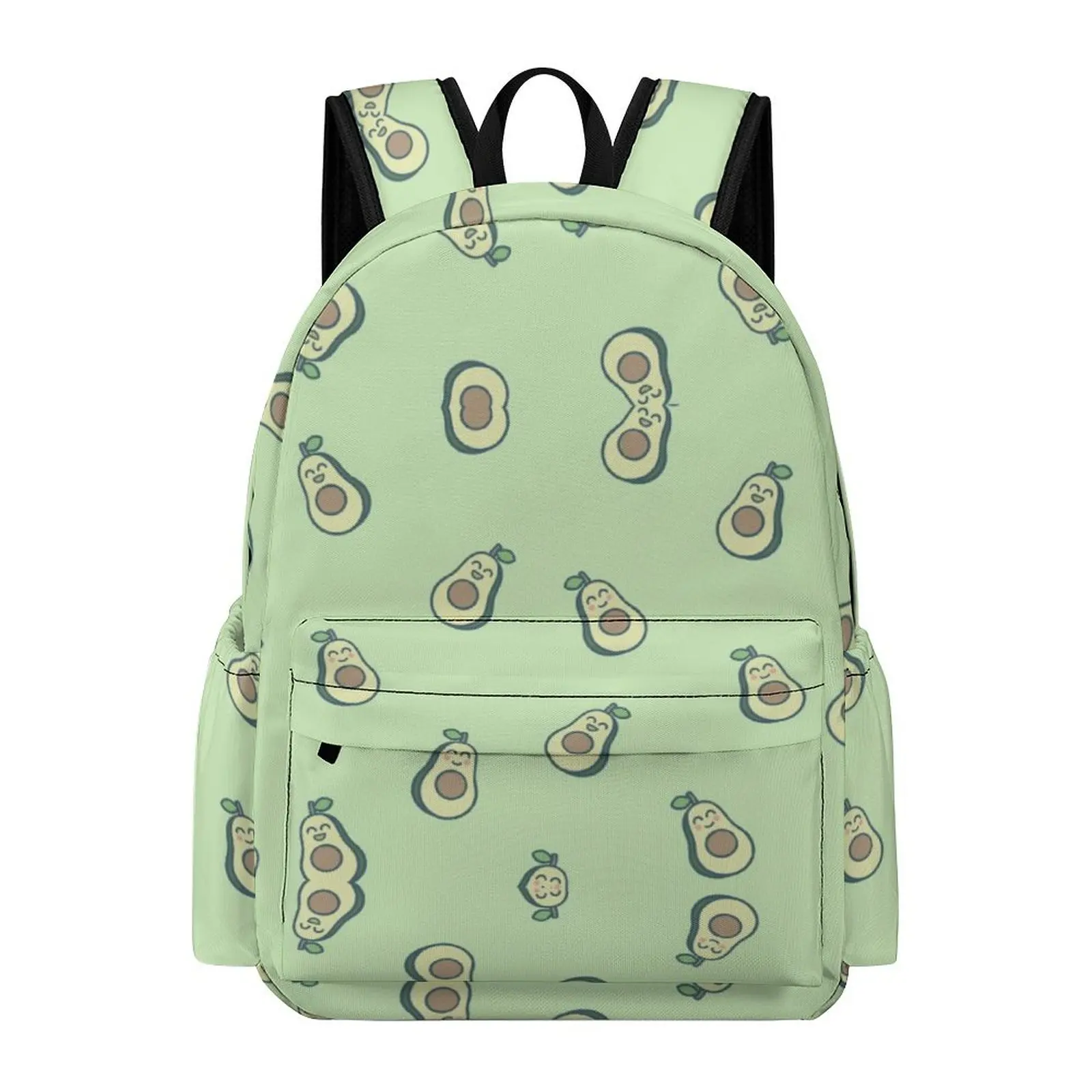 Temporada de volta às aulas Cute Cartoon Schoolbag, Abacate Padrão, 3D Impresso, Grande Capacidade, 16 Polegada Mochila de Bolso, Atacado Personalizado