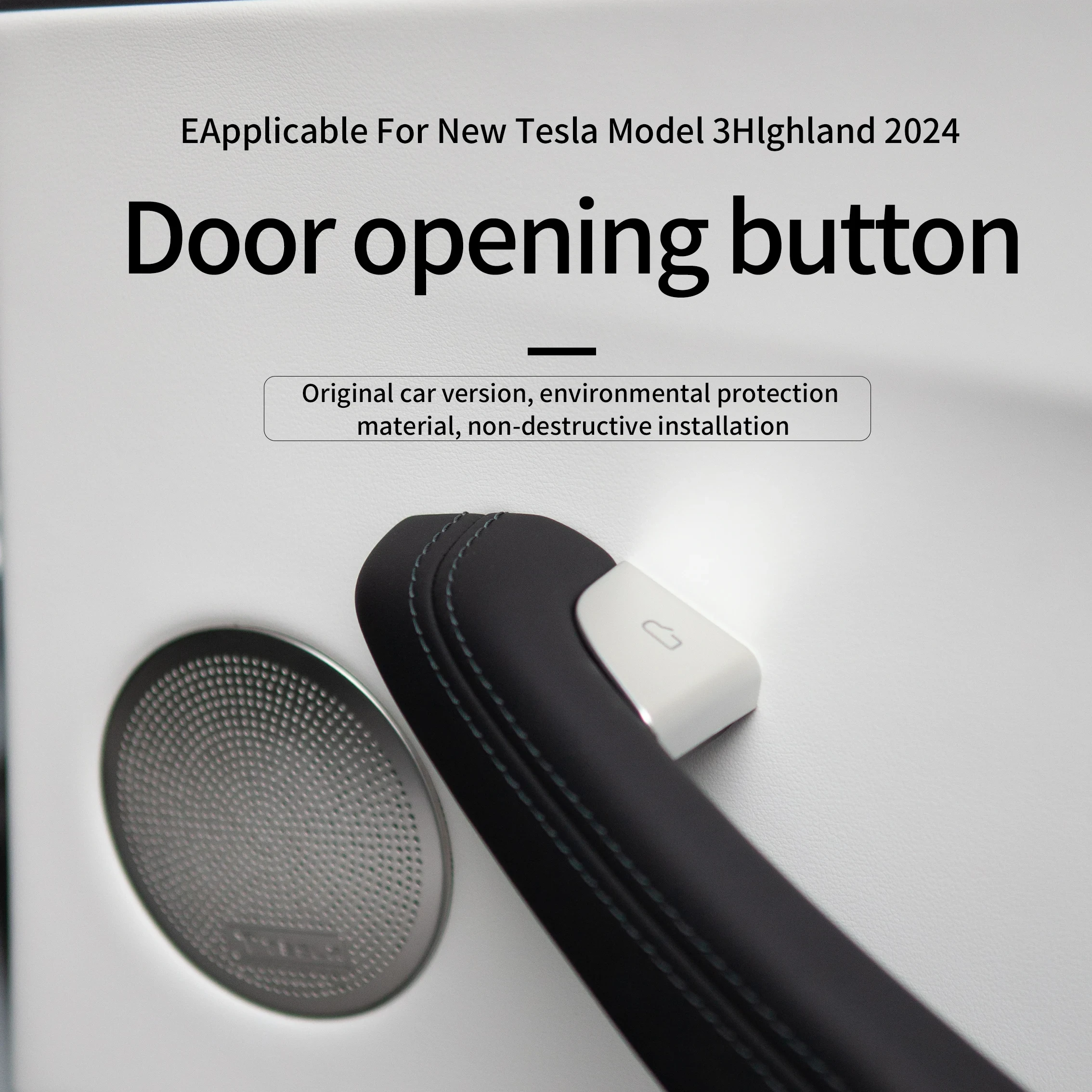 4 pezzi adesivi per pulsanti porta aperta auto per Tesla Model 3 Highland 2024 copertura maniglia porta aperta protezione rivestimento accessori