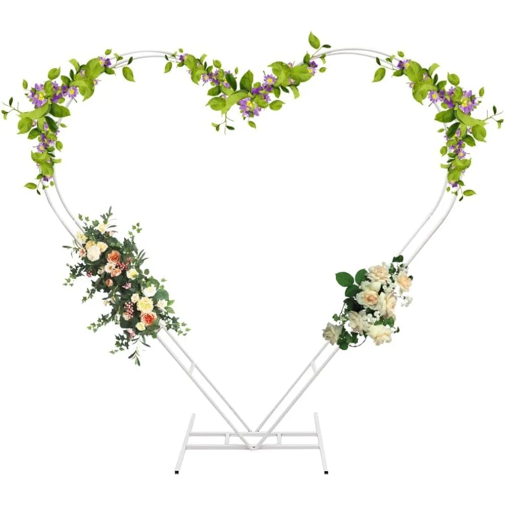 Heart Arch Stand for Ceremony, Metal Heart Shape Wedding Arch Background Stand Love Balloon Arch Stand Frame for Wedding Birthda