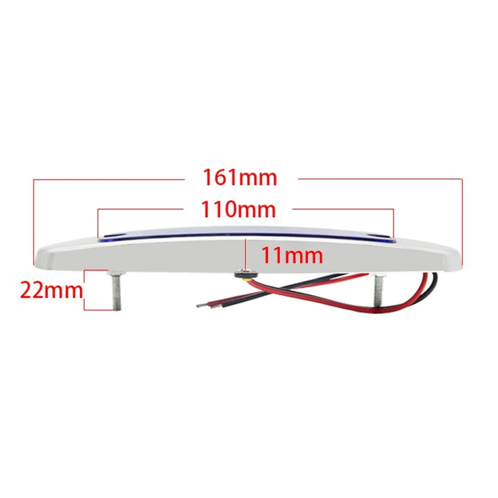 2/6pcs LED 12V 24V Car Trucks LED Side Marker Clearance Thin Light Chrome Auto Truck Trailer Lorry Caravan Bus Van Boat Caravan view 3