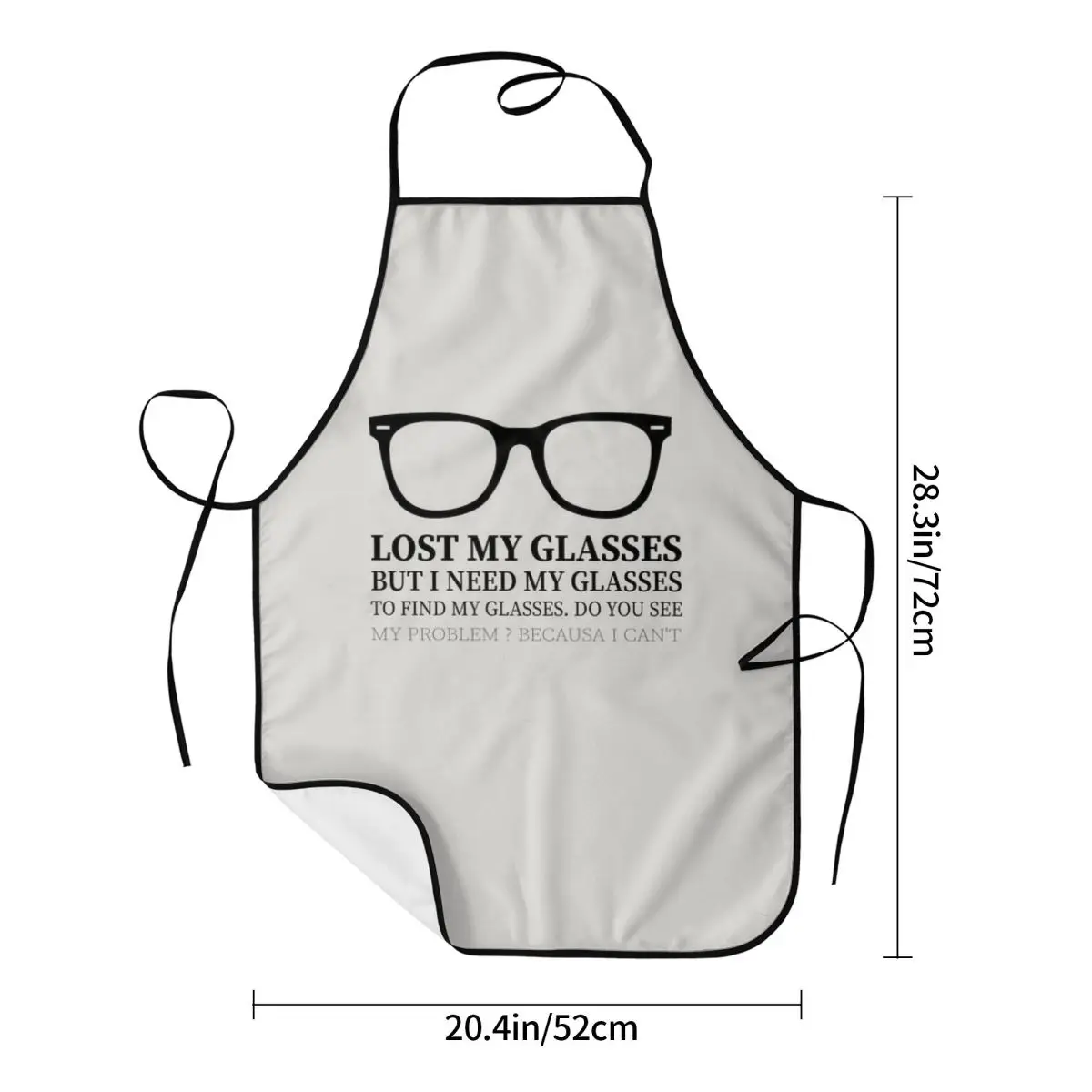 Funny Geek Lost My Glasses Bib Aprons Women Men Unisex Kitchen Chef Optometrist Tablier Cuisine for Cooking Baking Painting view 5