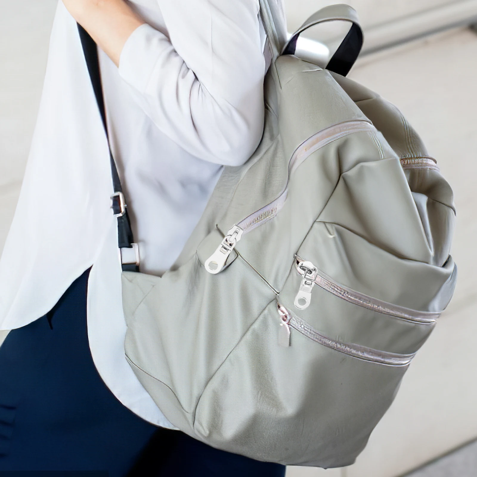 

10Pcs Metal Zipper Pulls Durable Coat Zipper Repair Kit Replacement Slides for Luggage Bag Accessories Multifunctional Repair