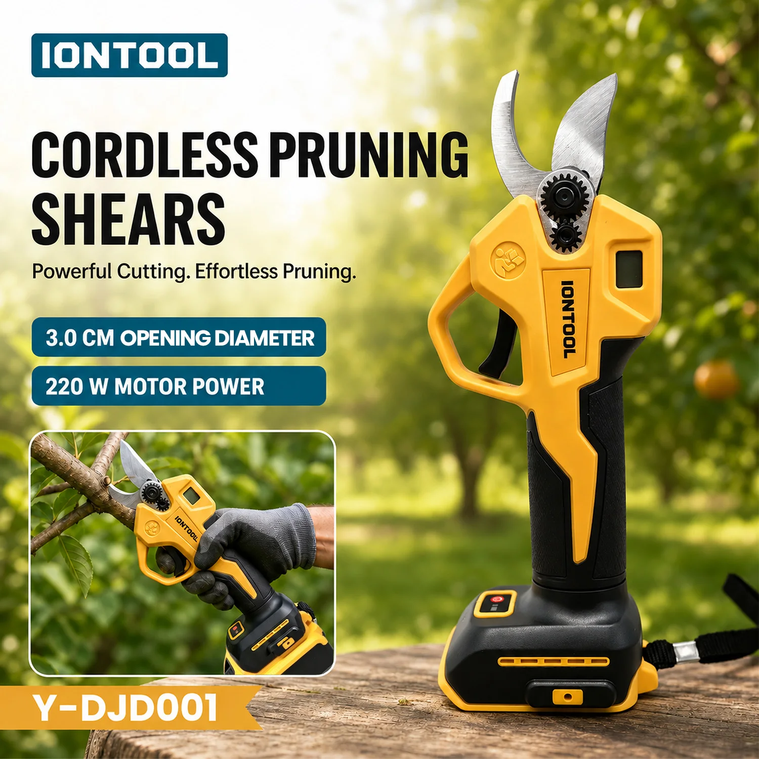 Gardening Tools To Cut Branches - IONTOOL 30mm Öffnung Bürstenlose Akku-Astschere für