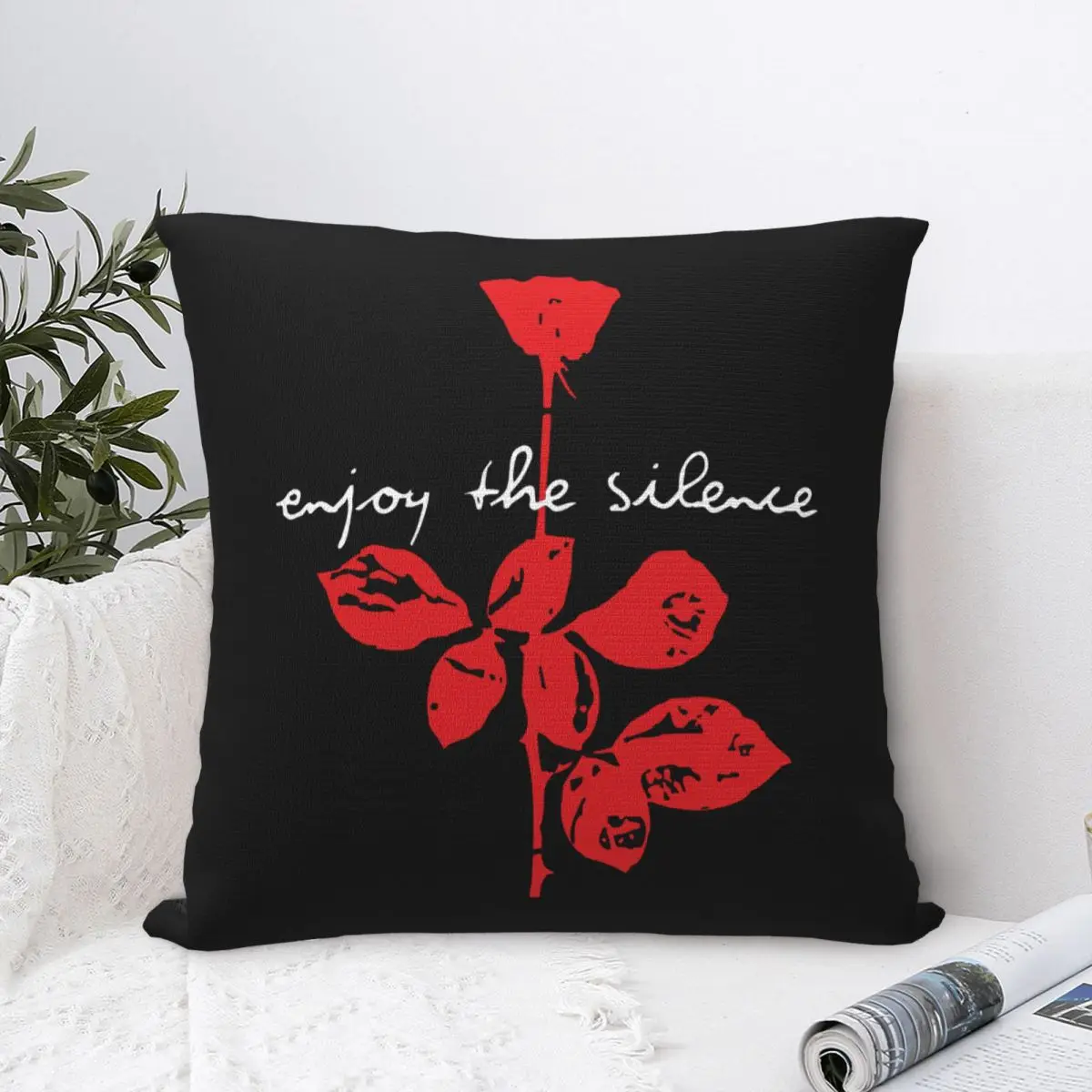 DM Enjoy The Silence Depeche Cool Mode Pillowcase Soft Fabric Cushion Cover Decorations Music Pillow Case Cover Bedroom