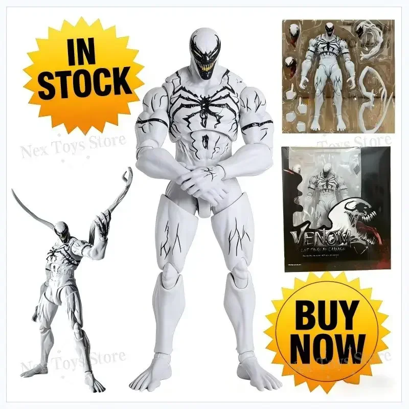

В наличии: Фигурка SHF Анти-Веном (белый симбиот) из серии Spider-Man, подвижная коллекционная модель, игрушка, подарок для фанатов