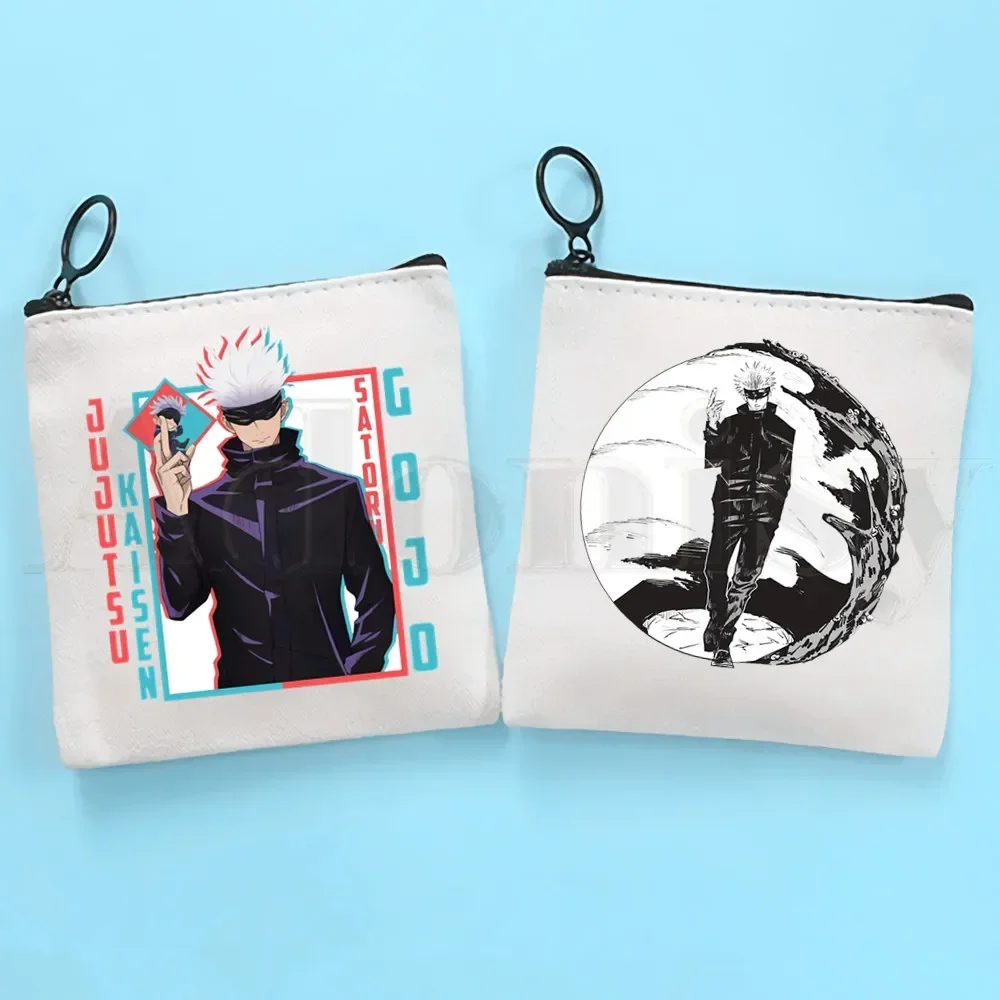 Gojo Satoru Jujutsu Kaisen Cartoon Hip Hop Bag Coin Purse Storage Small  Card Bag Key  Coin Clutch  Zipper Key Bag