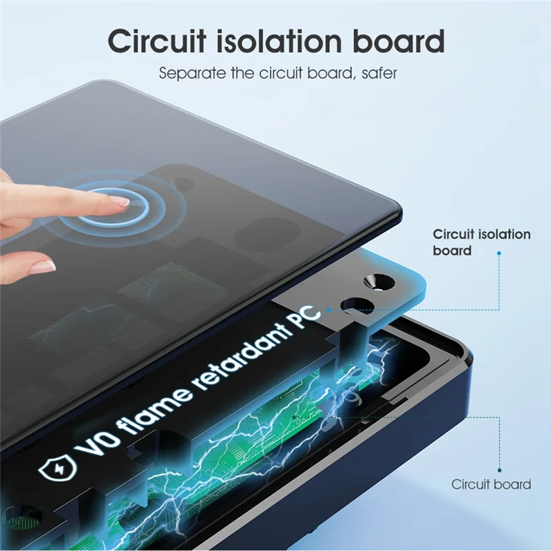 ABGR-Tuya Zigbee умный переключатель домашнее магнитное реле настенный сенсорный переключатель дистанционное управление голосовой таймер Wi-Fi переключатель черный ABS