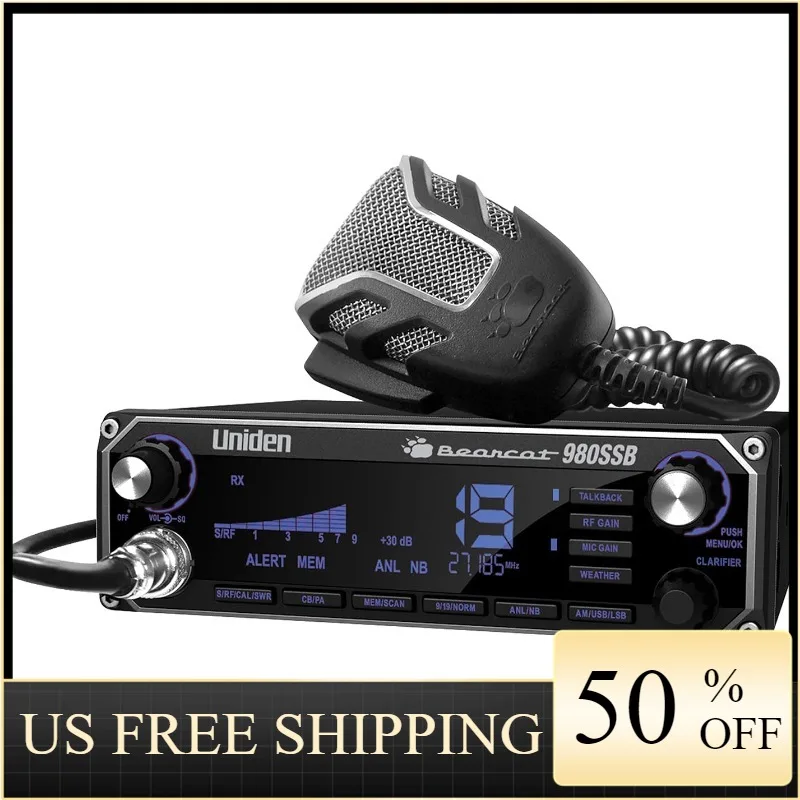 

Uniden BEARCAT 980 40- Channel SSB CB Radio with Sideband NOAA WeatherBand,7- Color Digital Display PA/CB