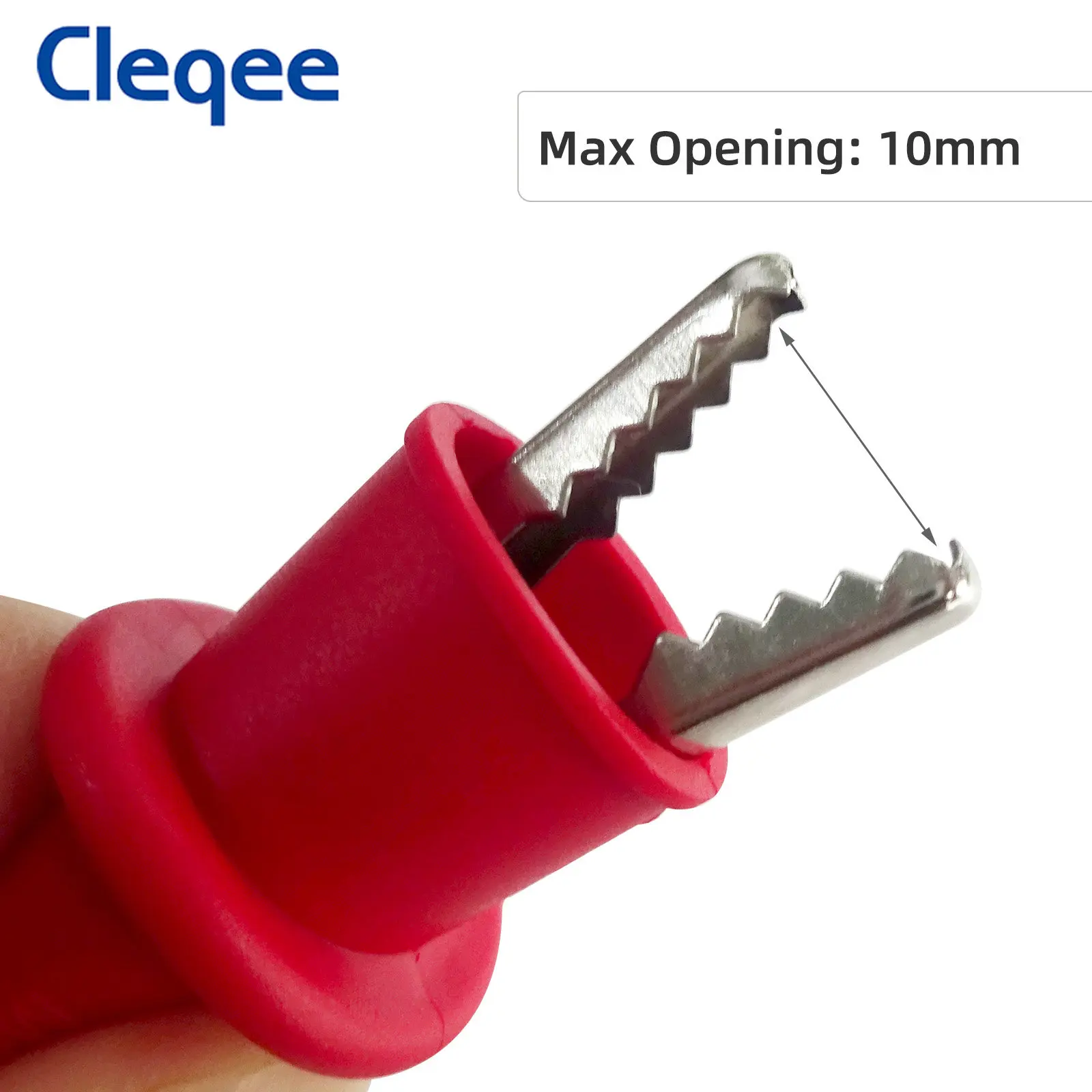 Cleqee P2008 2PCS Alligator Test Clip Crocodile Clamp Insulated PVC Protection with 2mm Jack For Multimeter Tester Probe