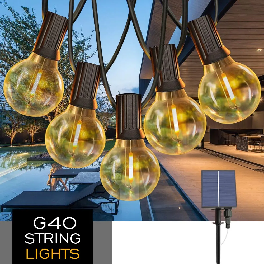 

21Meters Bulbs String Light Outdoor Waterproof Garland LED Globe Lamp Decoration For Garden Patio Backyard Party Light Ornament