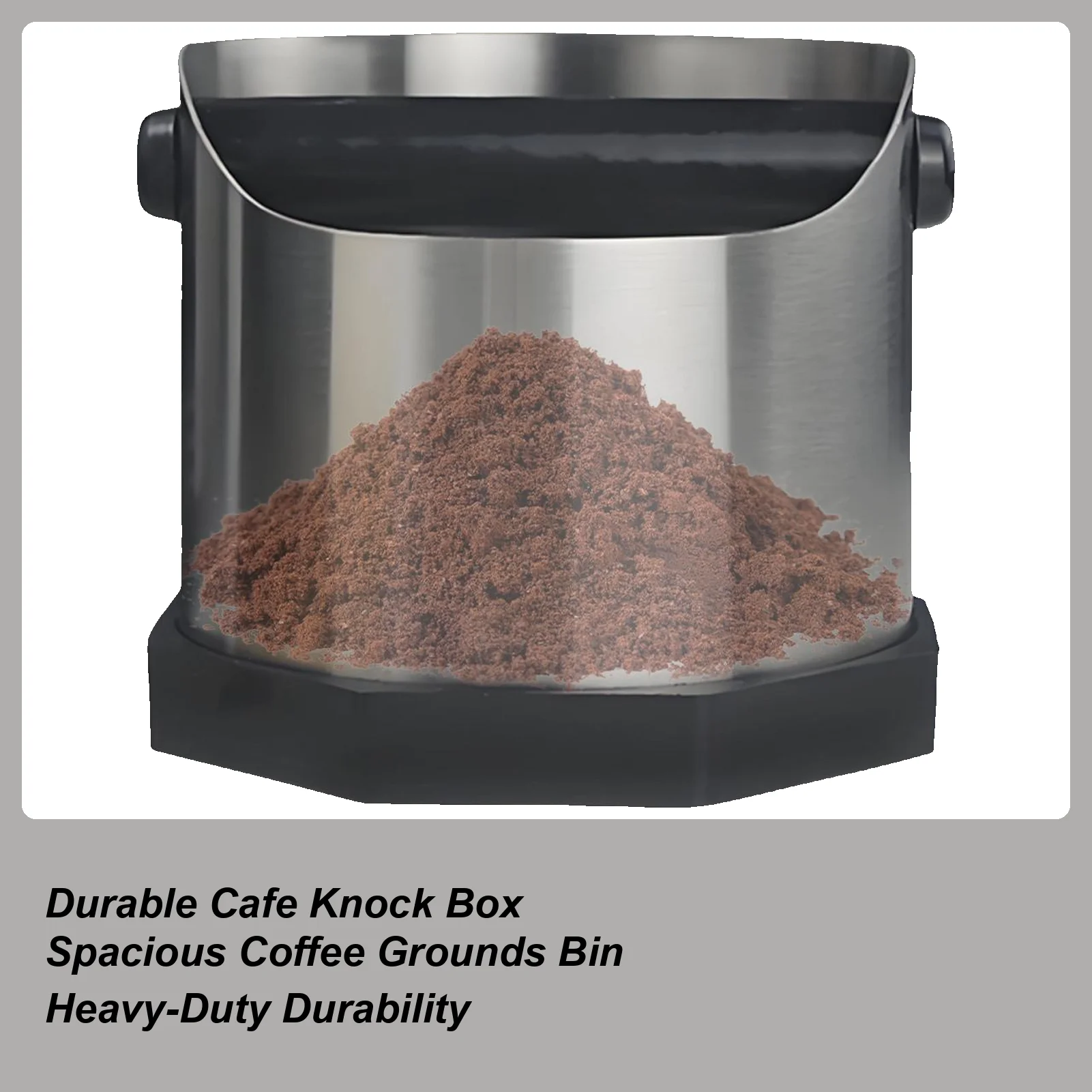 Knock Box Large Capacity Container With Non-Slip Base 750ml Knock Box Espresso Accessories For Home Countertop Bar Hotel Cafe