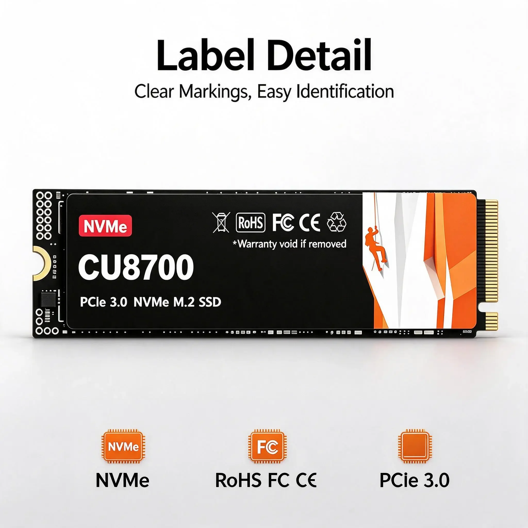 M.2 NVMe CU8700 Built-in Solid State Drive, 1TB/2TB/4TB/500GB, Fast Data Storage, Desktop, Laptop, Notebook, Computer. Apex Pro.