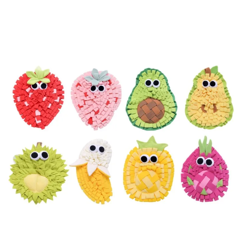 

Fruit Series Pet Snuffle Mat Nose Work Pad for Small Pets Rabbits Guinea Pigs Enrichment Training Stress Relief Interactive Toys