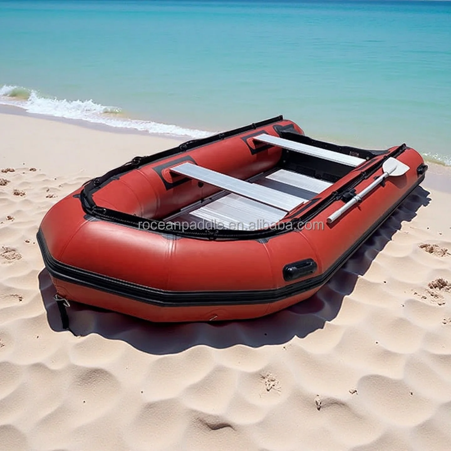 

380cm Fishing Boat Aluminum Floor Inflatable Boat Water Sports 1.2mm PVC Anti-collision Speed Boat Raft