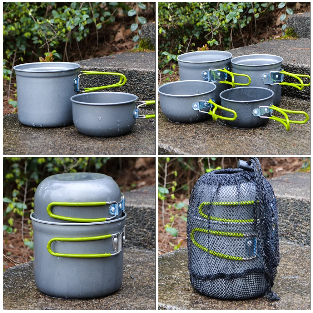 

Outdoor Camping Pot Picnic Cooking Utensils Cookware for Backpacking Kitchen Equipment Fried