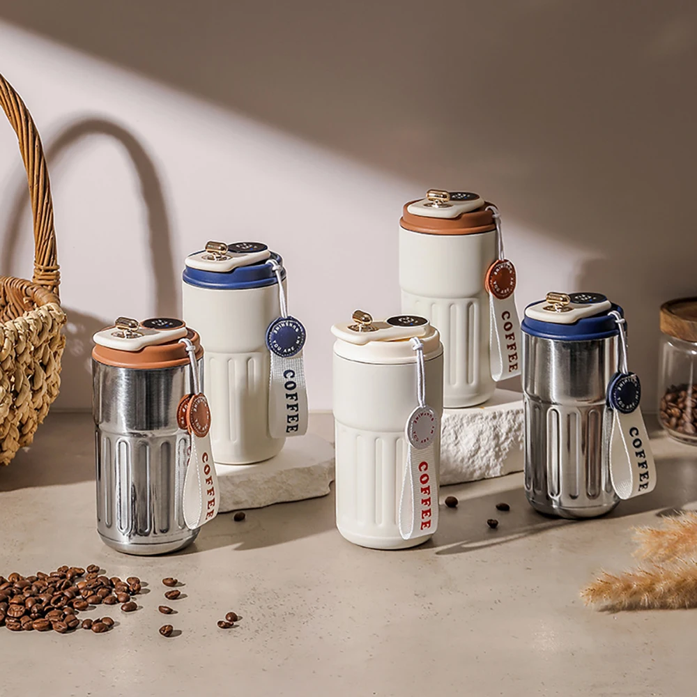 316 Stainless Steel Insulated Cup Portable Coffee Cup Intelligent Temperature Display Car Mounted Cooling Water Cup Men Women